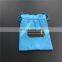 Shiny satin blue cloth bag for sunglass packed with PP rope