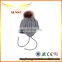 Hot sale colorful plain knit hat/cap with custom labels logo
