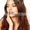 beach multilayer metal gold plated chain headband hair accessories tassel head chain jewelry