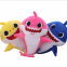 Luminous easter gift cute baby shark plush toy manufacture