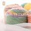 Hot sale rainbow 45% cotton and 55% acrylic blended Multicolor crochet cake yarn ball