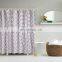 i@home modern polyester custom diamond weave white silver shower curtain waterproof