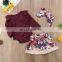 Explosion style children's romper floral tassel skirt suit