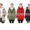 Women classic long sleeve with hoodie zip up with pockets puff jacket
