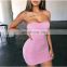 2020 New Arrivals Women Sexy Off Shoulder Club Mini  Dress Lady Fashion Shining Party Summer Dresses