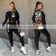 Autumn women clothes Queen of Spades Q Poker Two-Piece Set Jogging Suit Tracksuit sports track suit for women outfit clothes