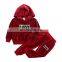 Baby Kids  Golden Fleece baby set velvet kids clothing sequin design 2pcs sport pullover suit with big front pocket