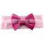 4Inches Baby Girl velvet Bows Headband Kids Solid Lace Hairband 10Colors