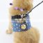 Best Selling Warm Soft XXL Denim Dog Harness Vest For Small Medium Dogs