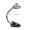 New 4 LED Desk Lamp Learning Eye Clip Book Light Dormitory LED Reading Clip Light