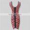 hot selling deep v neck backless sleeveless fashion party bandage dress