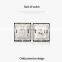 Universal Double 2 pin Wall Socket Zinc Alloy Panel Copper Wire Drawing 86*86mm Socketes and Switches Electrical 16A