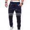 New Fashion Style Sustainable draw string pants zipper pocket striped mens joggers