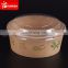 1300ml take away paper disposable salad bowl with plastic lid