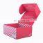 Custom Logo Pink Fold Paper Foldable Disposable Customized Cartons Mailing Corrugated Cardboard Packing Box