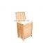 Home Folding Bamboo Hamper Basket Includes Machine Washable Cotton Canvas Liner Laundry Hamper Clothes Storage Basket