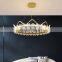 2022 New Design Children Room LED Pendant Light Crystal Chandelier Indoor Decorative Girls Crown Ceiling Lamp
