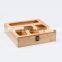 New bamboo wood home hanging storage rack, ziplock food bag storage box organizer top open for kitchen tabletop plastic drawer