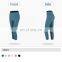 Hot Ribber Fabric Capri Sport Legging High Waist Women Yoga Pants Splice Color OEM