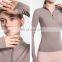 Ready To Ship Blank Custom Logo Women Sportswear Yoga Top Slim Fit Half Zipper Gym Fitness Wear T Shirt