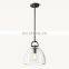 Nordic Luxury Modern Design Lustre Hanging Lighting LED Glass Chandelier Kitchen Pendant Light for Home Office Decor