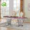 Modern Home Furniture Dining Room Table Sets Stainless Steel Glass Dining Table for 6 chairs