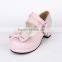 4.5 CM pink bow campus Lolita shoes for girls