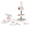 New Wooden Nordic Style White Peach Cheese Afternoon Tea Dessert Children's Simulation Play Toy Set Wholesale