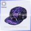 Custom Tie Dye Floral Print Pineapple 5 Panel Snapback Camp Cap Manufacture