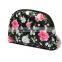 Custom shell shape canvas cosmetic bag European socialite printing flowers free makeup samples