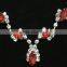 Factory wholesale 2016 new design red crystal rhinestone jewelry set                        
                                                                                Supplier's Choice