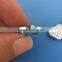 Compet Produce 10 mm Rhinestone Heart Slide Charms with Zinc Alloy Material