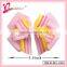 2015 New arrival elegant hair accessories grosgrain ribbon cheerleading bow hair clip