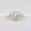 Latest Beauty Design Diamond Ring Flower Shape 925 Silver cz Ring