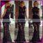 Women sexy lace pierced sleeveless slim evening party maxi dress