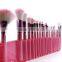 Hot Sale 22pcs Superior Professional Soft Cosmetic Makeup Brush Set + Pouch Bag Case Makeup Kit