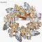 2015 fashion high quanlity crystal chinese redbud flower for elegant lady brooch