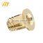 CNC machined brass slotted insert nut