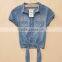 2015 summer high quality women's cotton washed denim shirt