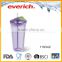 Customized Double Layer Clear Drinking Plastic Cup With Lid