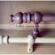 wood curtain rod or poles with head bracket ring screw package