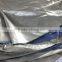 wholesale fabric mesh tarpaulin PP sliver/blue eyelet triangle plastic rope waterproof sunscreen manufacture directly hot sell