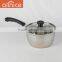 Allnice 20cm Mirror polish glass cover classics stainless steel milk pot