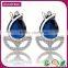World Best Selling Products Blue Gemstone Rhinestone Jewelry Set