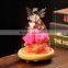 clear glass dome with wooden base,glass bell dome,angel shaped glass candle dome,christmas decoration