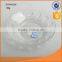 hot selling D20cm round clear glass plate with apple embossing in edge