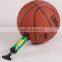 Convenient dual action air pump for football, basketball and balloon