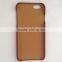Brown color genuine leather phone case for iphone 6, original leather mobile phone case for iphone 6/6S with customized design