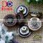 Flower Denim Alloy Shank Button With Bicolors For Women Clothing