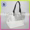 women polyester with paper straw material tote bag